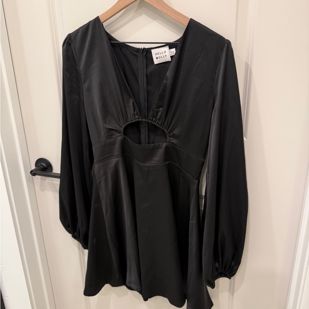 Hello Molly Elegant Black Mini Dress